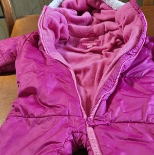 Luttle Girls Pink Puffer Snow Suite 12 To 18 Months
